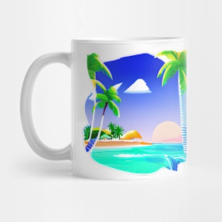 Summer lover, beach, palm trees. Mug